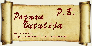 Poznan Butulija vizit kartica